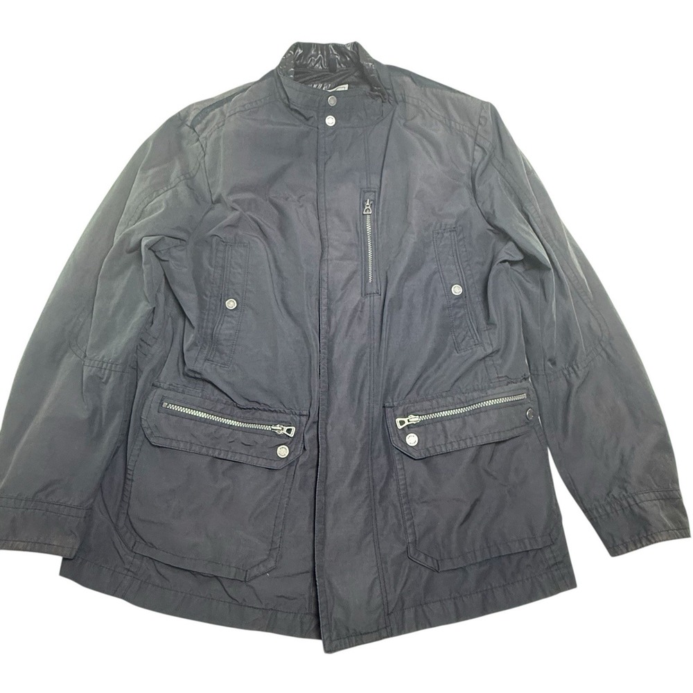 Geox Respira Field Jacket Men Size 50 Black Excellent Breathable Utility Coat